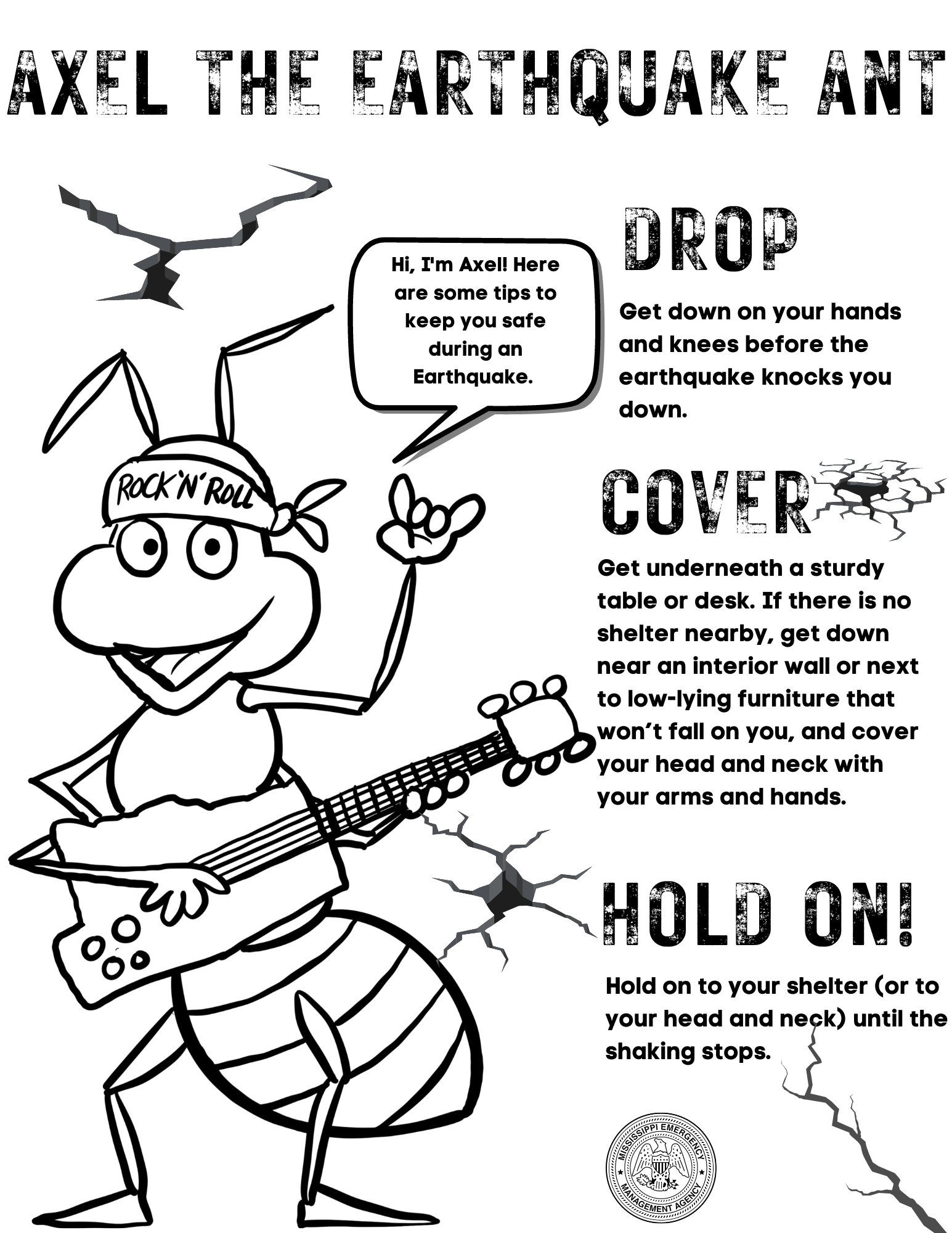 Axel the Earthquake Ant coloring page